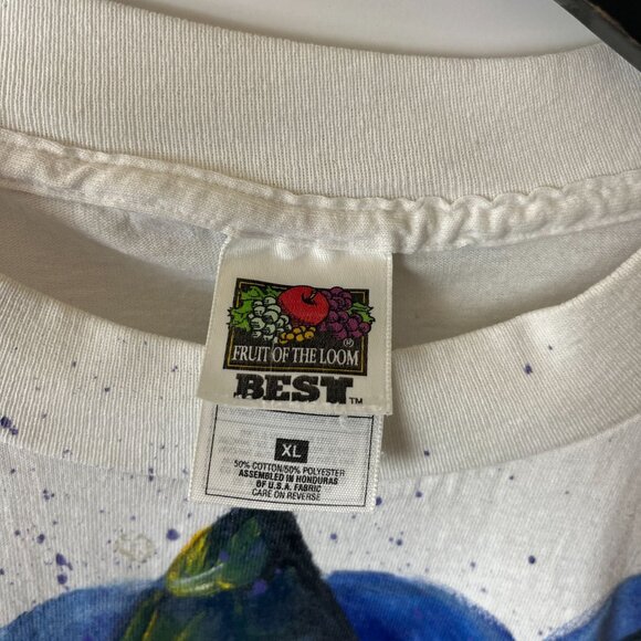 Vintage 90s Bird House Painted T Shirt Adult White XL Extra Large Single Stitch - Picture 4 of 13